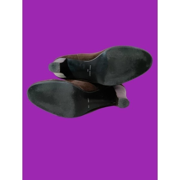 Nine West brown suede ankle bootie 3-inch heel size 7 medium - Picture 3 of 6